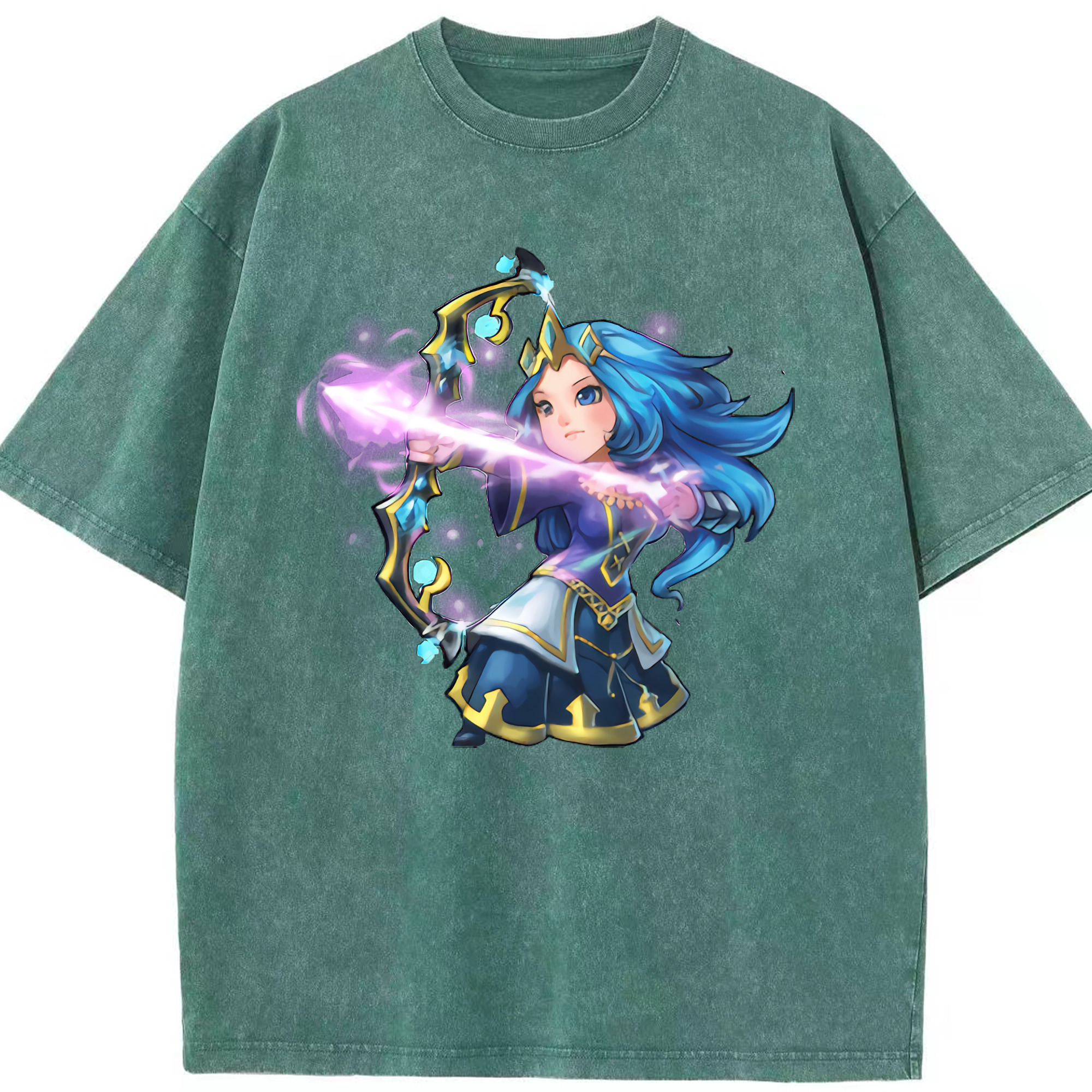 リーグ・オブ・レジェンド League of Legends LOL 綿100% ヴィンテージ風 半袖Tシャツ（フロントプリント）
